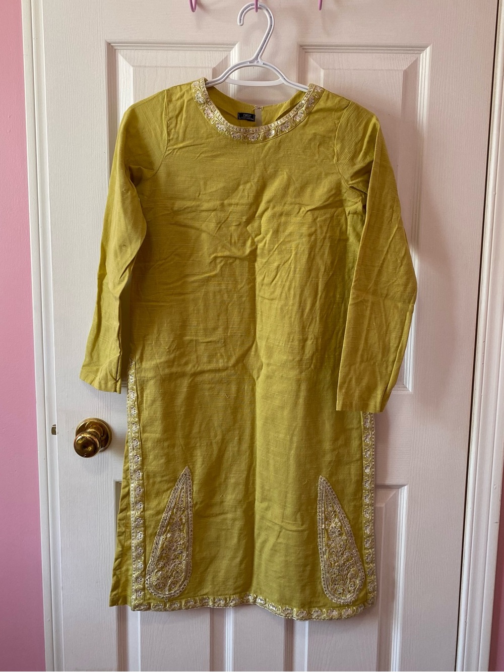 Women’s Pakistani 3pc Suit Kameez,Palazzo and Dupatta, Lime Green Desi Suit